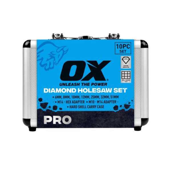 OX Trade Diamond Holesaw 10pc Kit - Image 2