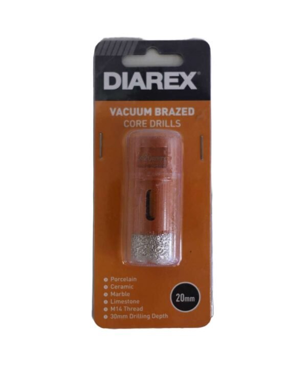 Diarex Vacuum Blazed Core Drills 20mm