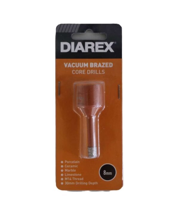 Diarex Vacuum Blazed Core Drills 8mm