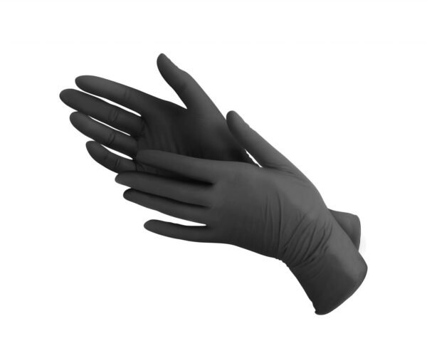 Roberts Disposable Gloves Black Nitrile