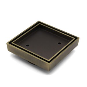 Roberts Tile Insert Drain 100mm Matte Gold/Black