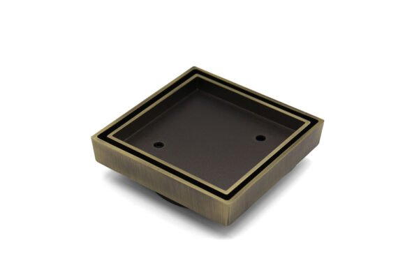 Roberts Tile Insert Drain 100mm Matte Gold/Black