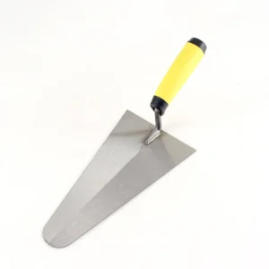 Blue yellow handle bricklaying knife